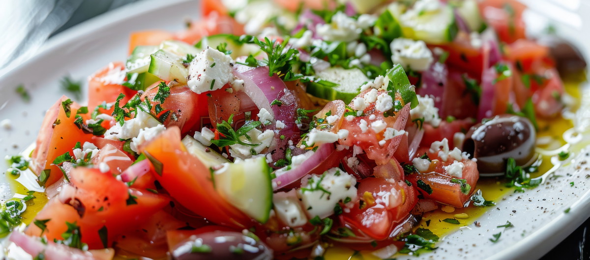 Tomato, Cucumber & Feta Salad
