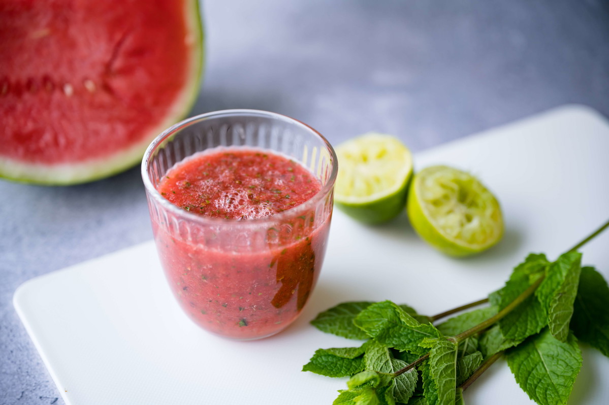 Watermeloen Smoothie met Munt