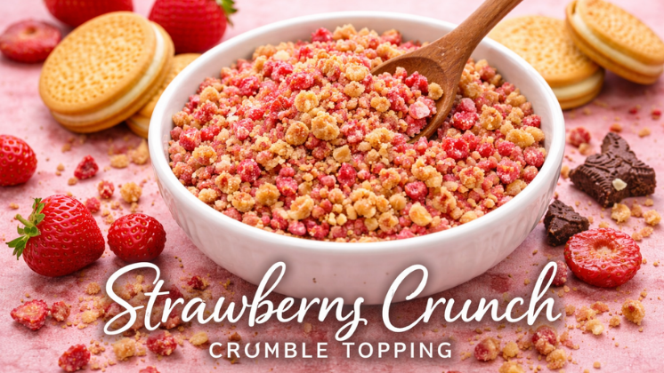 strawberry crunch topping