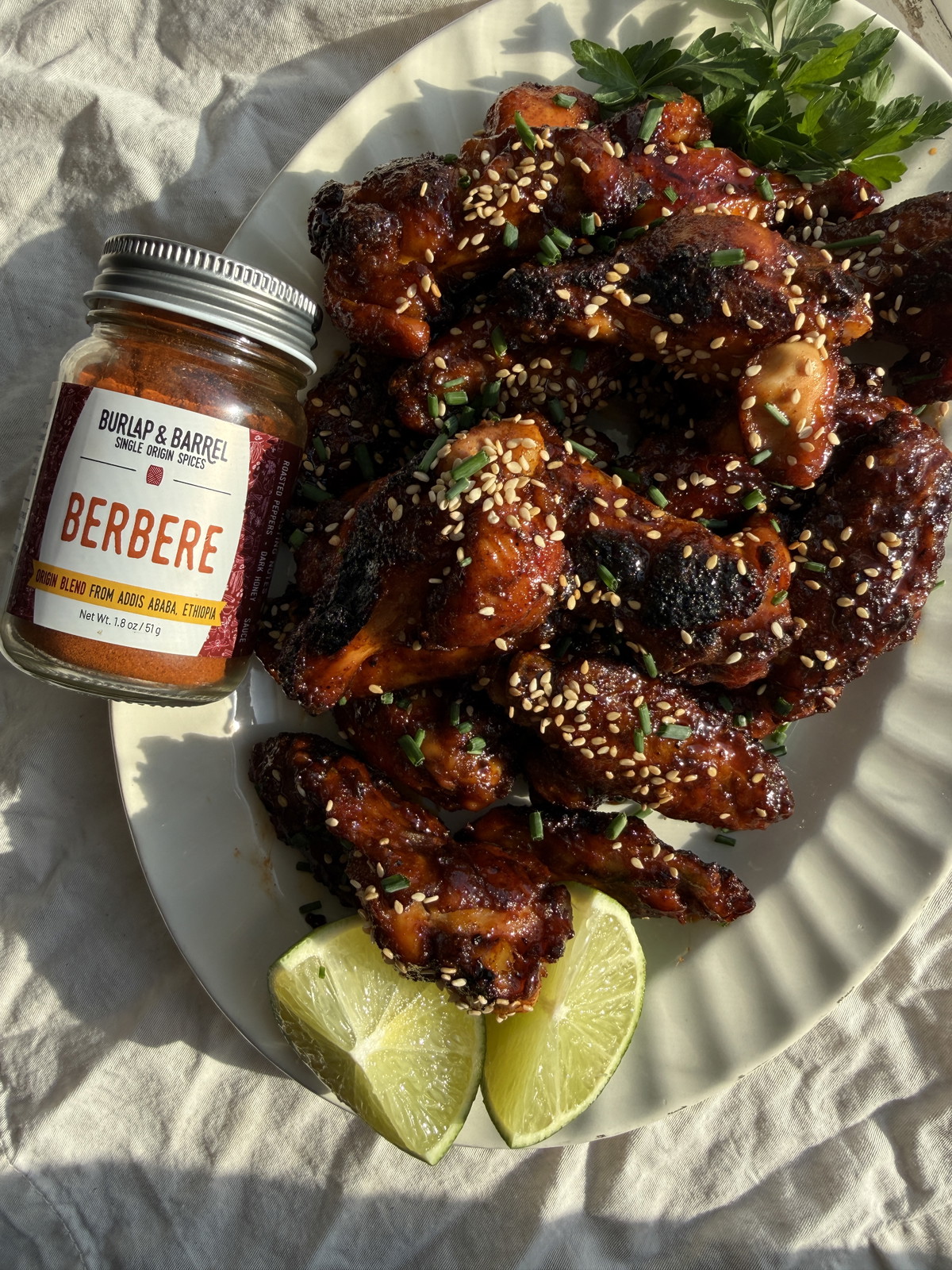 Honey-Glazed Berbere Wings