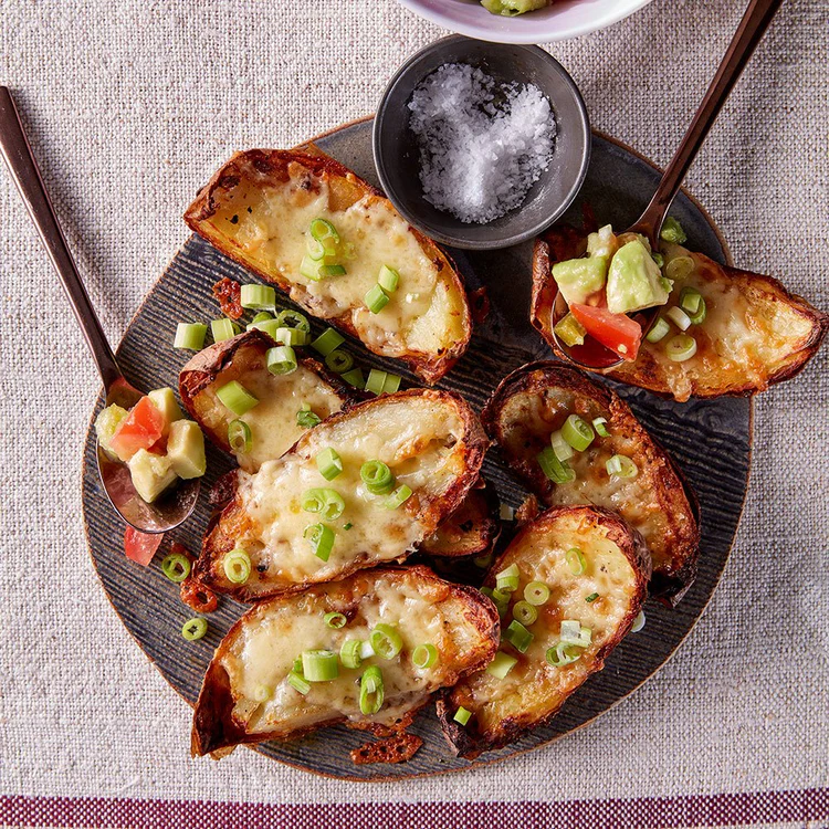 Tex-Mex Skins & Avocado Salsa