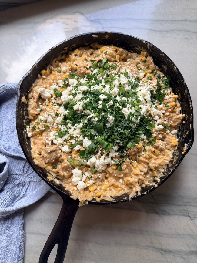 Image of Creamy Street Corn Chicken & Rice Skillet