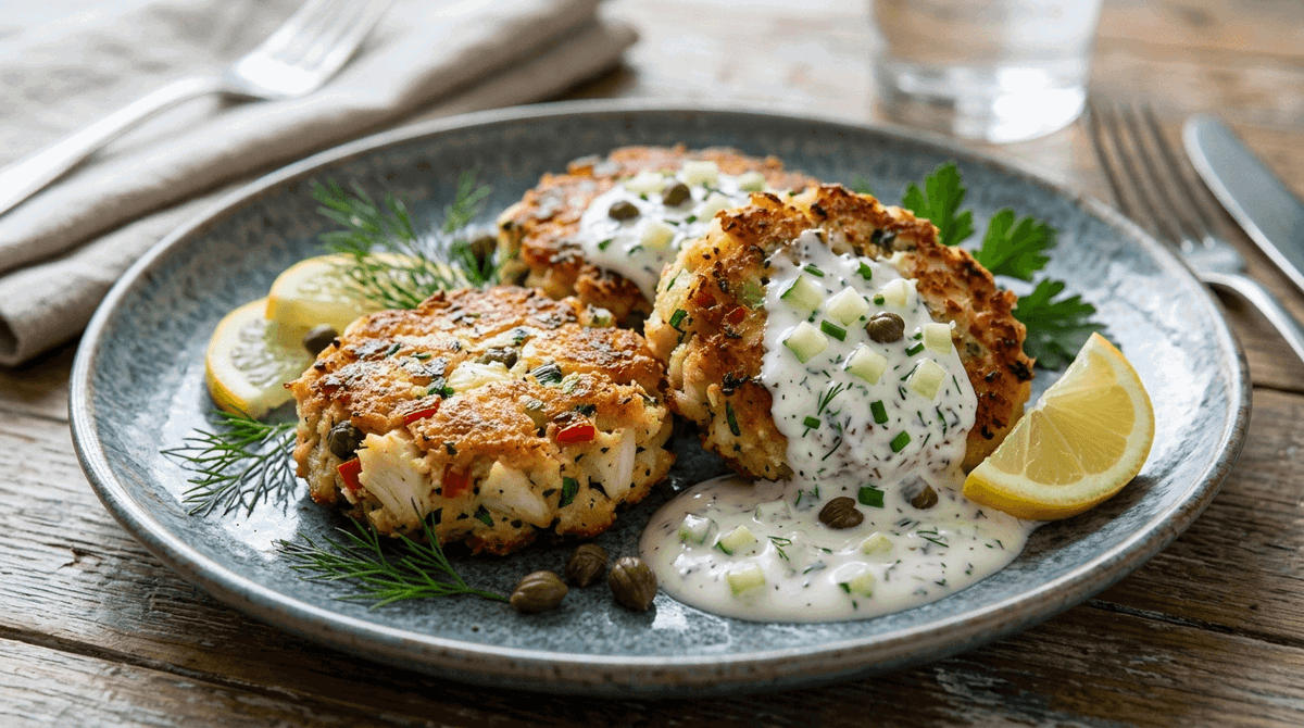 Coastal Breeze Caper Herb Crab Cakes