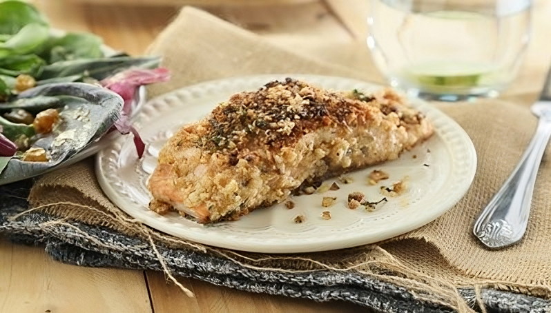 Branzino con Costra de Hierbas y Parmesano