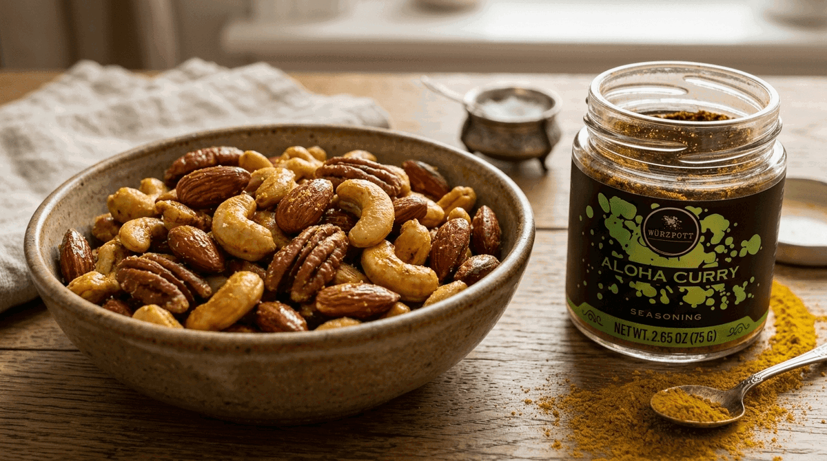 Aloha Curry Spiced Nuts