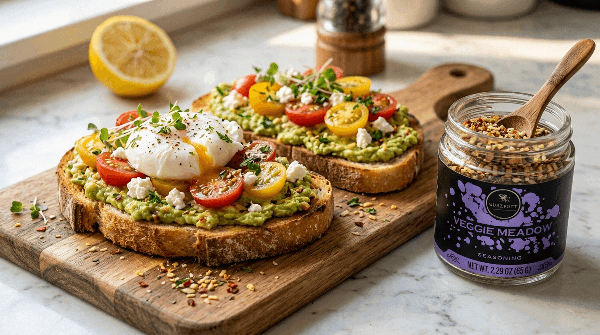 Garden Avocado Toast with Veggie Meadow