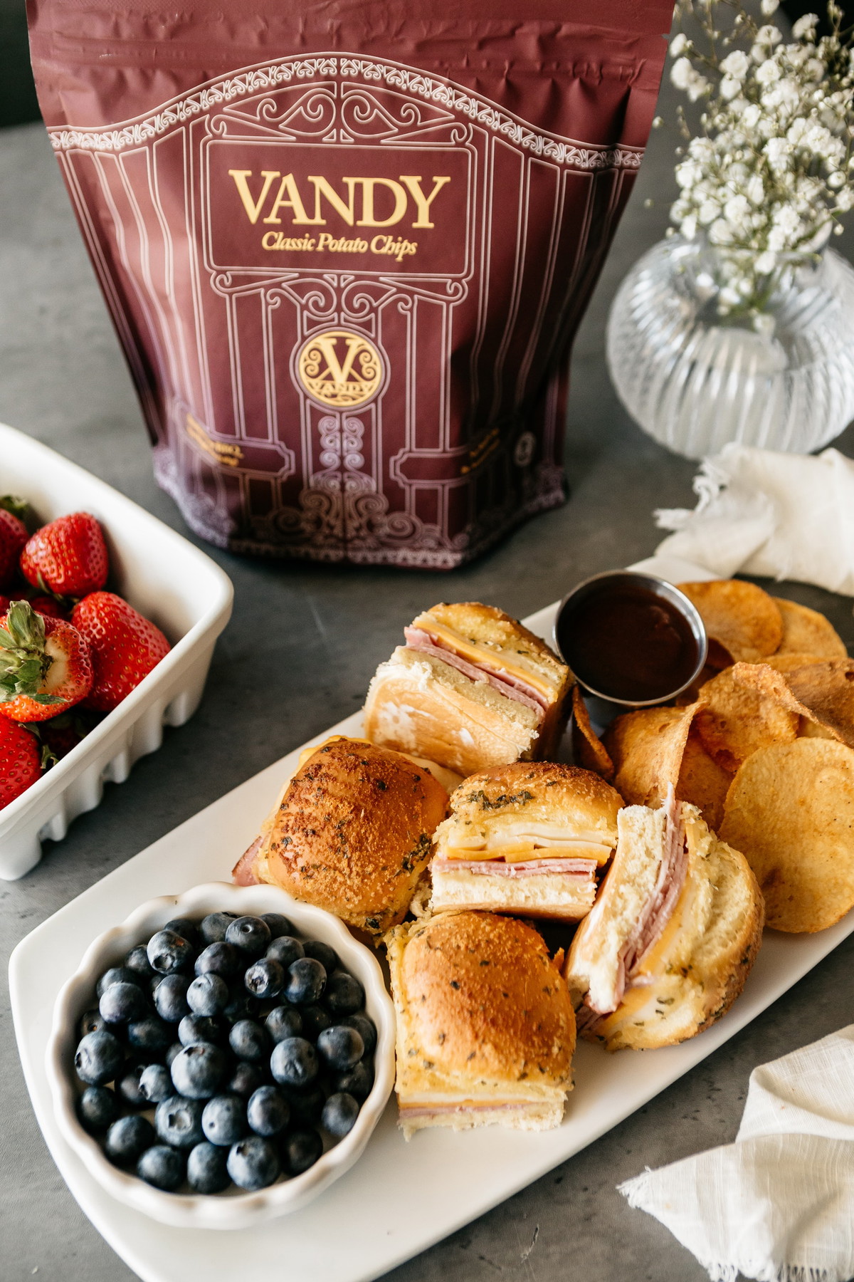 Baked Ham and Cheese Sliders with Garlic Butter
