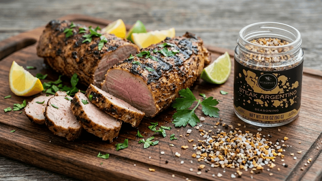 Grilled Pork Tenderloin with Wurzpott Steak Argentino Seasoning