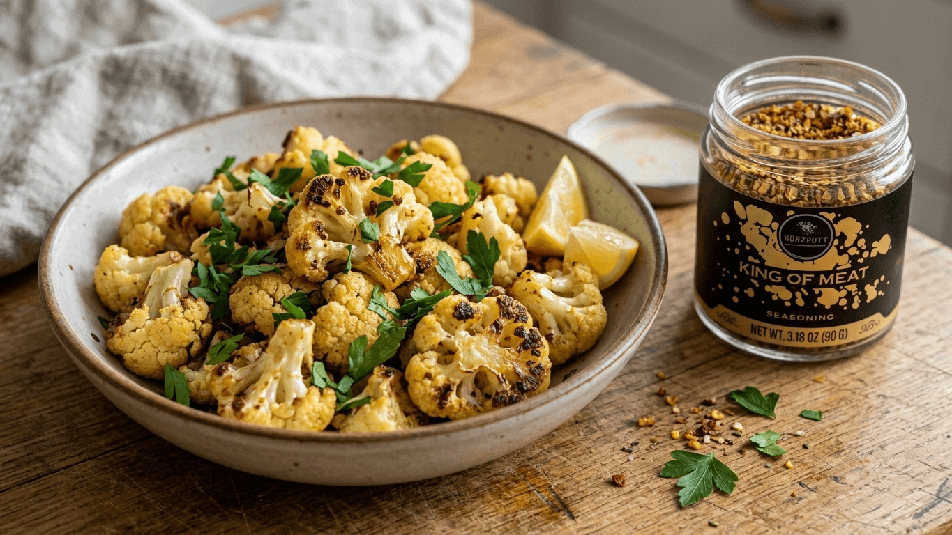 Roasted Cauliflower with Wurzpott King of Meat Seasoning