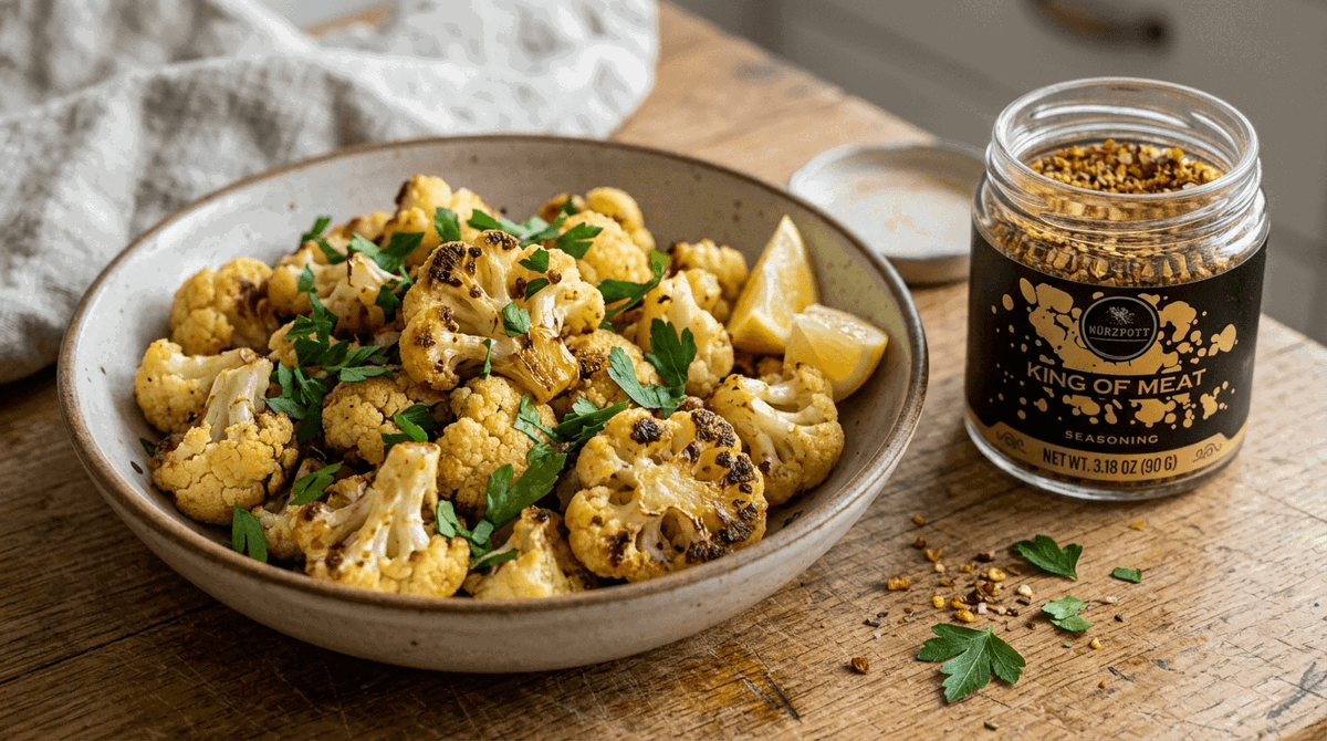 Roasted Cauliflower with Wurzpott King of Meat Seasoning
