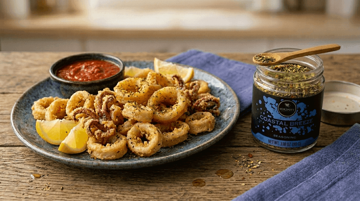 Crispy Coastal Breeze Fried Calamari