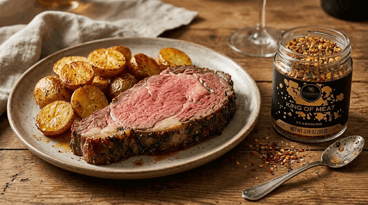Prime Rib Roast with Roasted Potatoes
