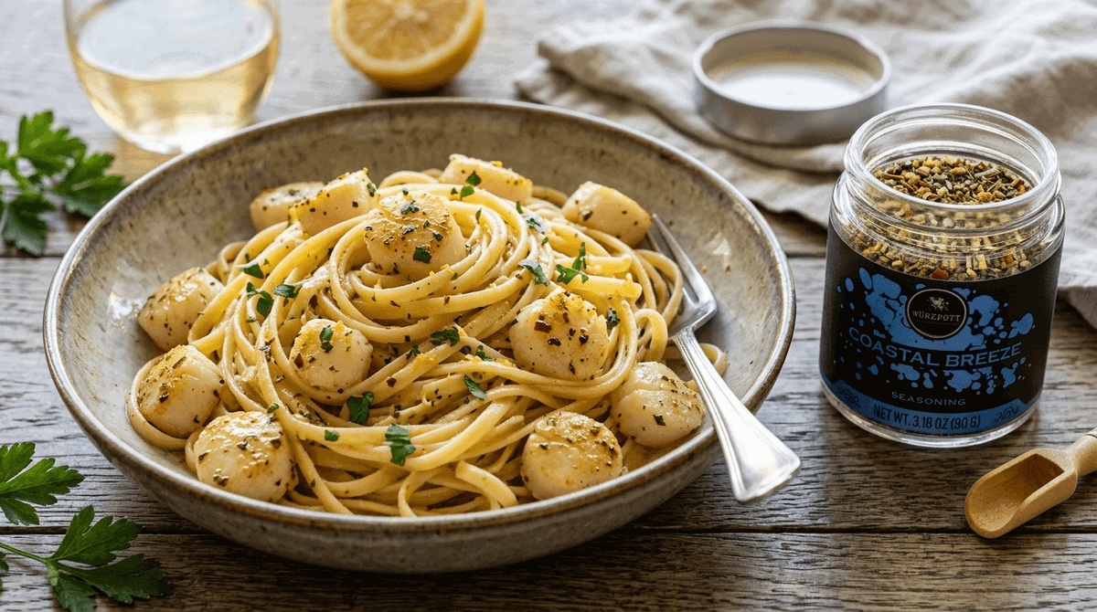 Scallops and Linguine Pasta