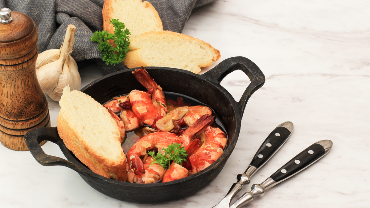 Garlic Shrimp & Cauliflower (Gambas y Coliflor al Ajillo)