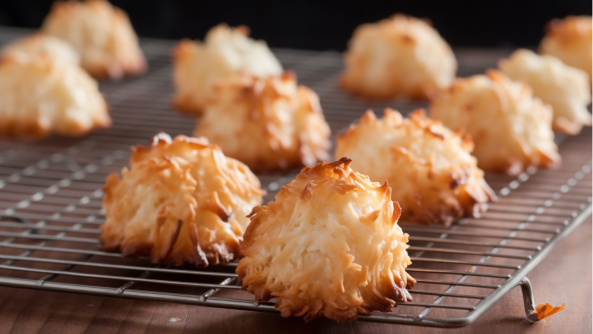 Chocolate-Dipped Funfetti Macaroons