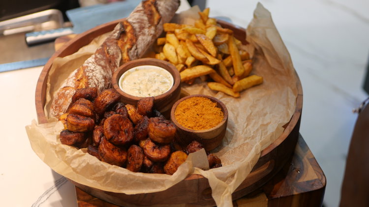 Image of Serve the Lamb Dibi hot with crispy fried plantain, french...