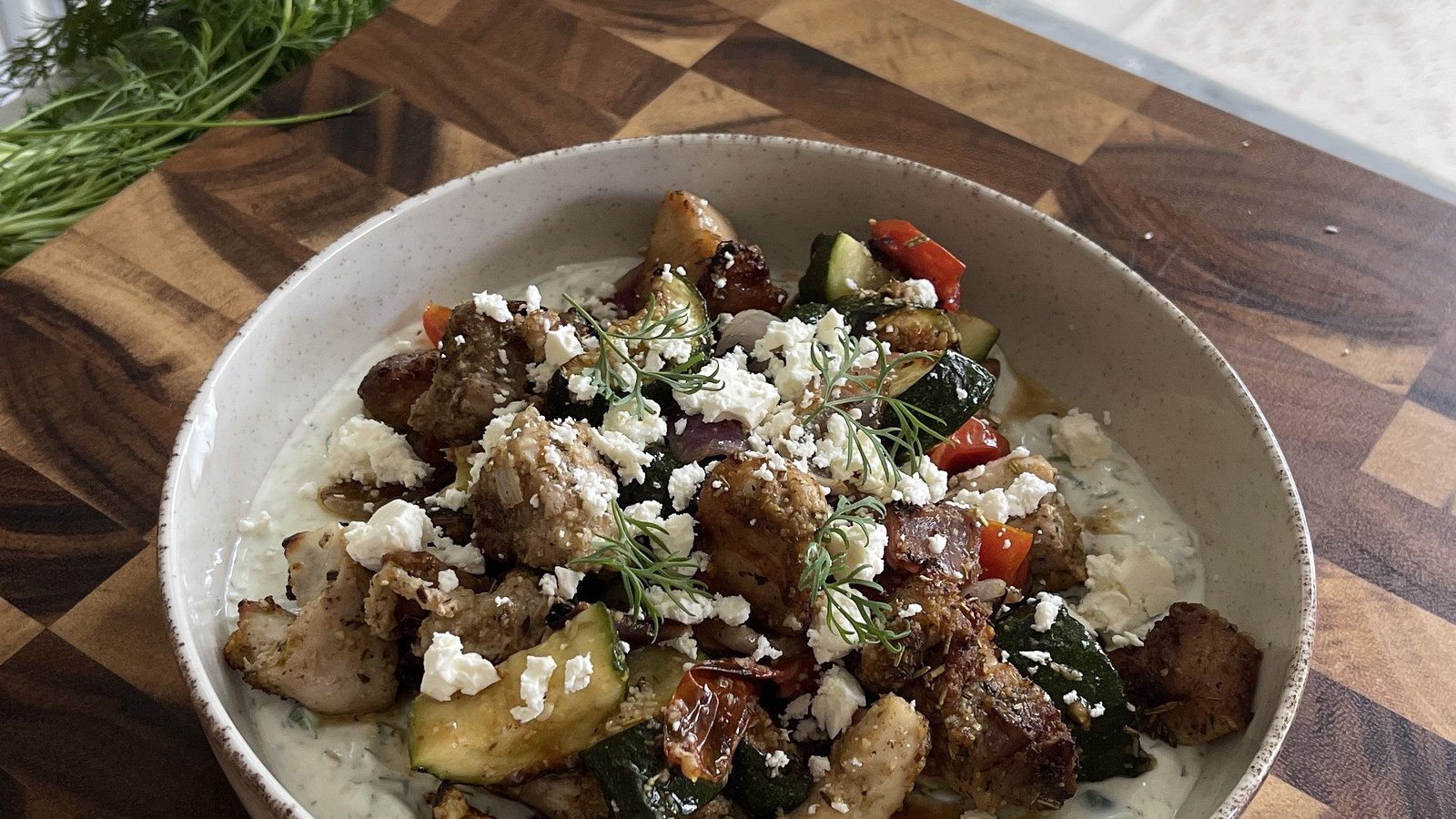 Greek Chicken Tray Bake
