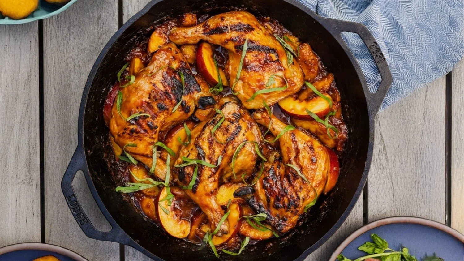 Image of Pollo asado con melocotones