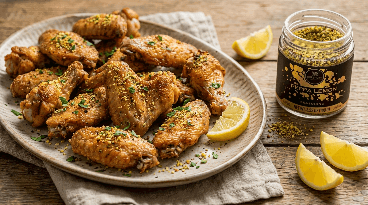 Crispy Peppa Lemon Chicken Wings