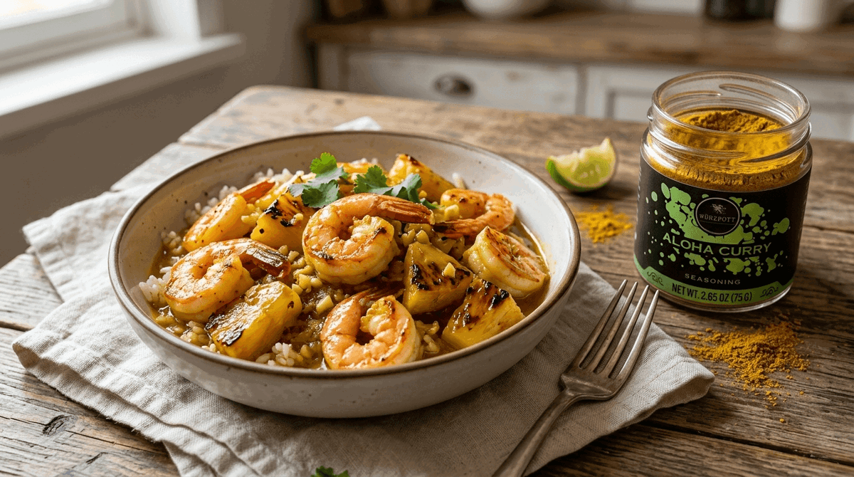 Aloha Curry Pineapple Shrimp