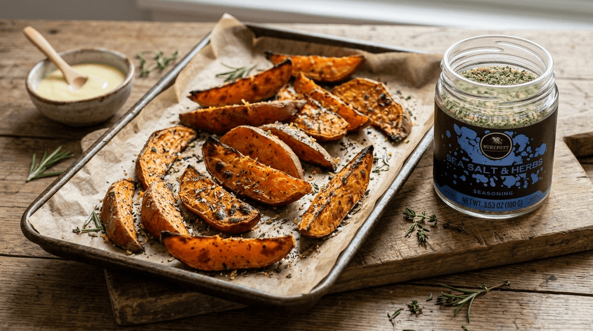 Sea Salt & Herbs Sweet Potato Wedges