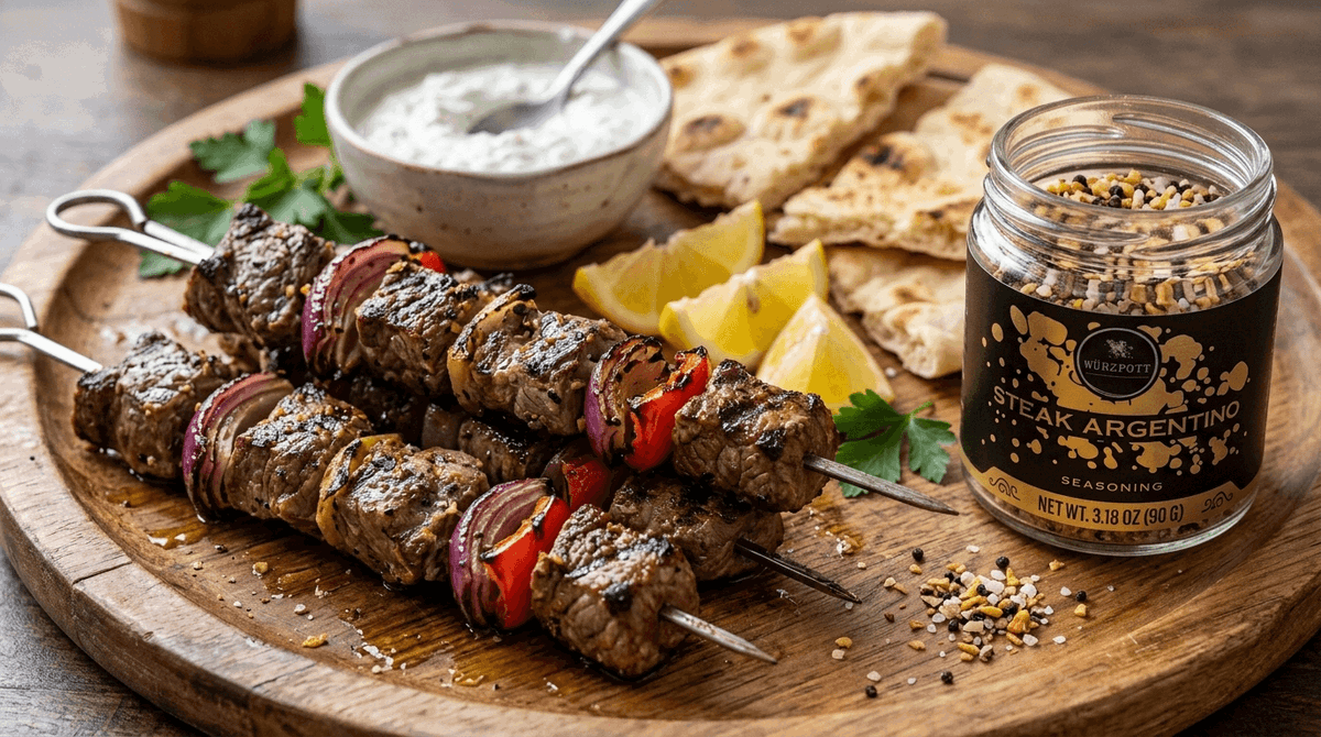 Grilled Lamb Skewers with Steak Argentino