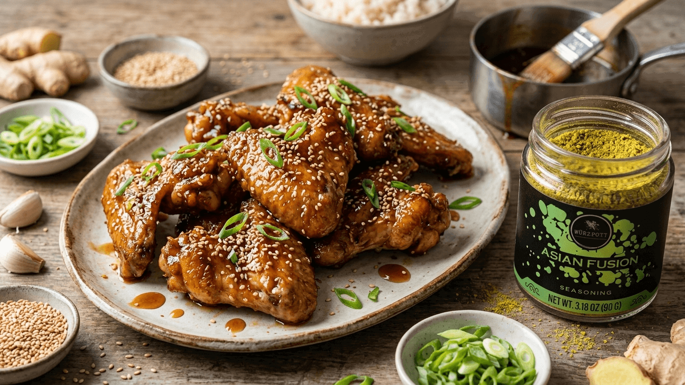 Asian Fusion Sticky Sesame Wings