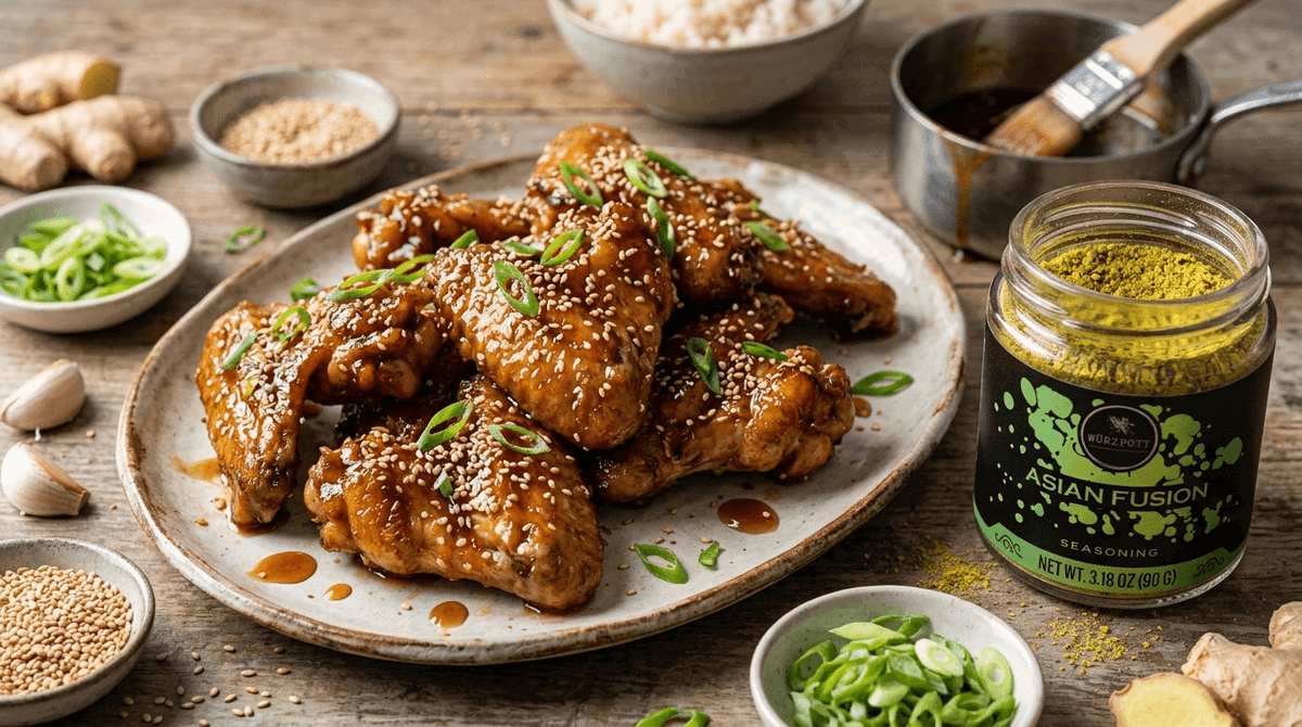 Asian Fusion Sticky Sesame Wings