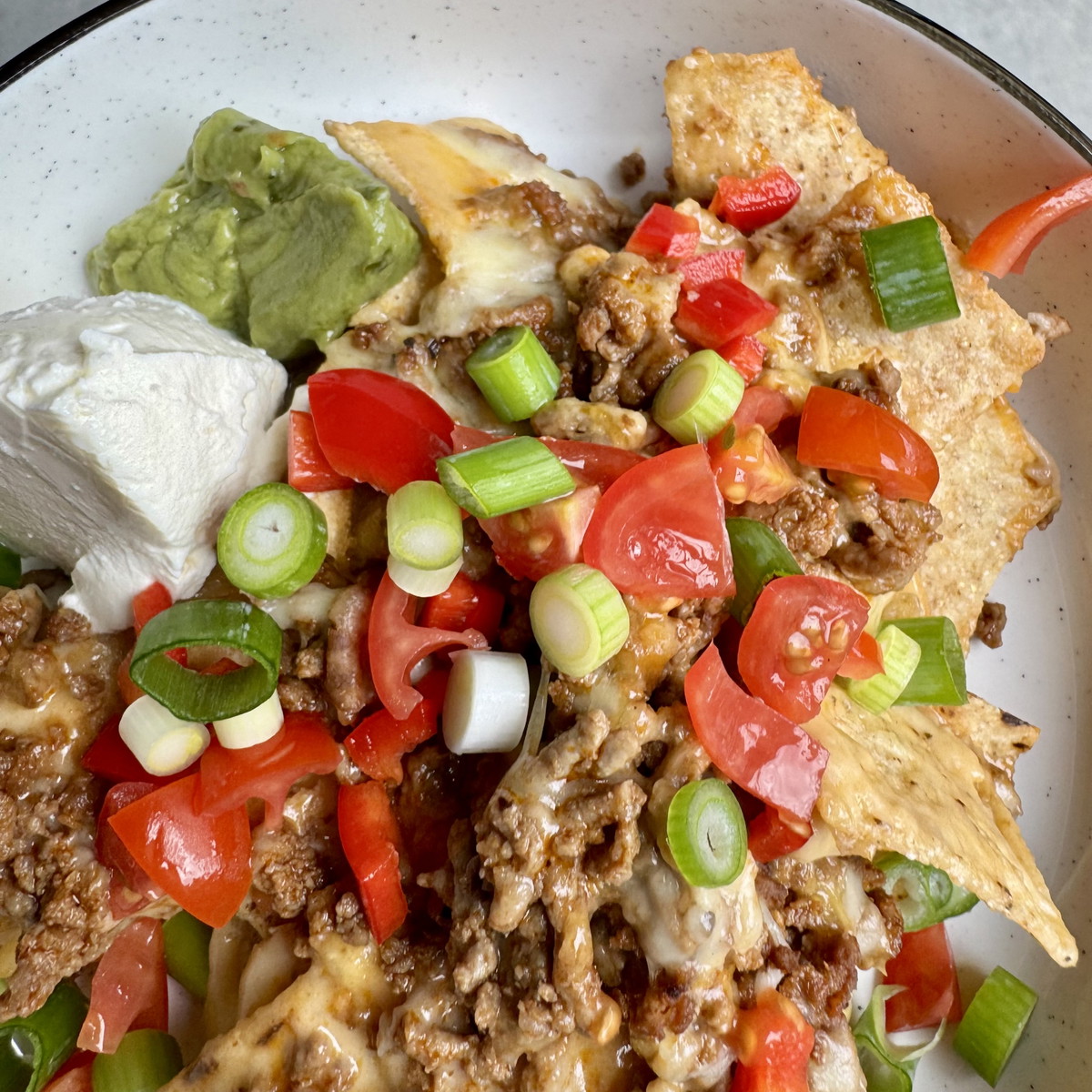 Easy Loaded Nachos with South West Beef & Queso