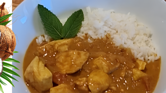 Easy Fish Curry with Black Garlic Essence