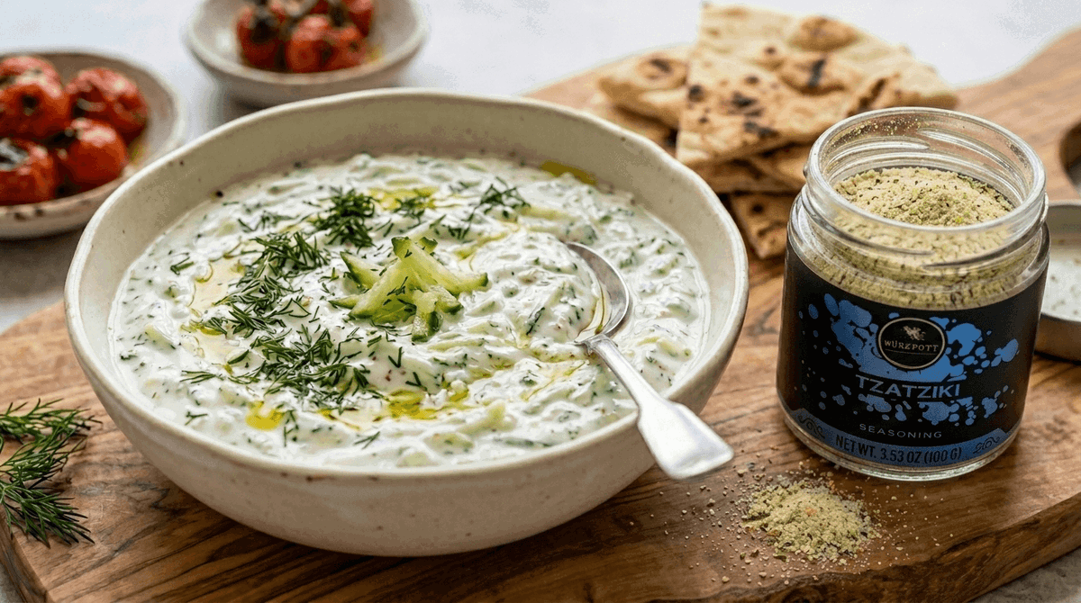 Authentic Tzatziki with Wurzpott Tzatziki Seasoning