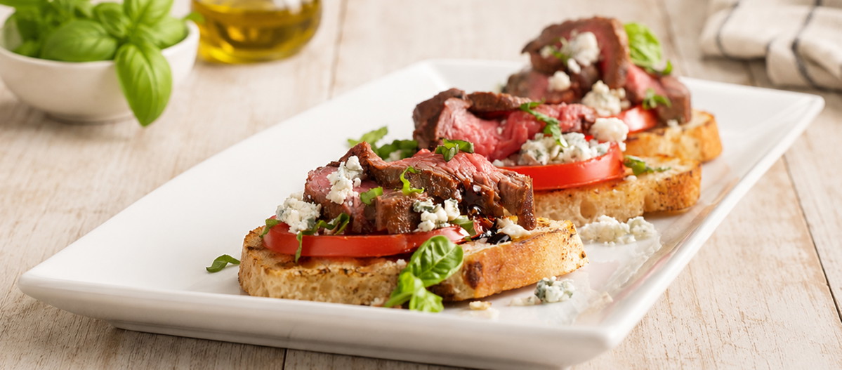 Grilled Tenderloin Bruschetta