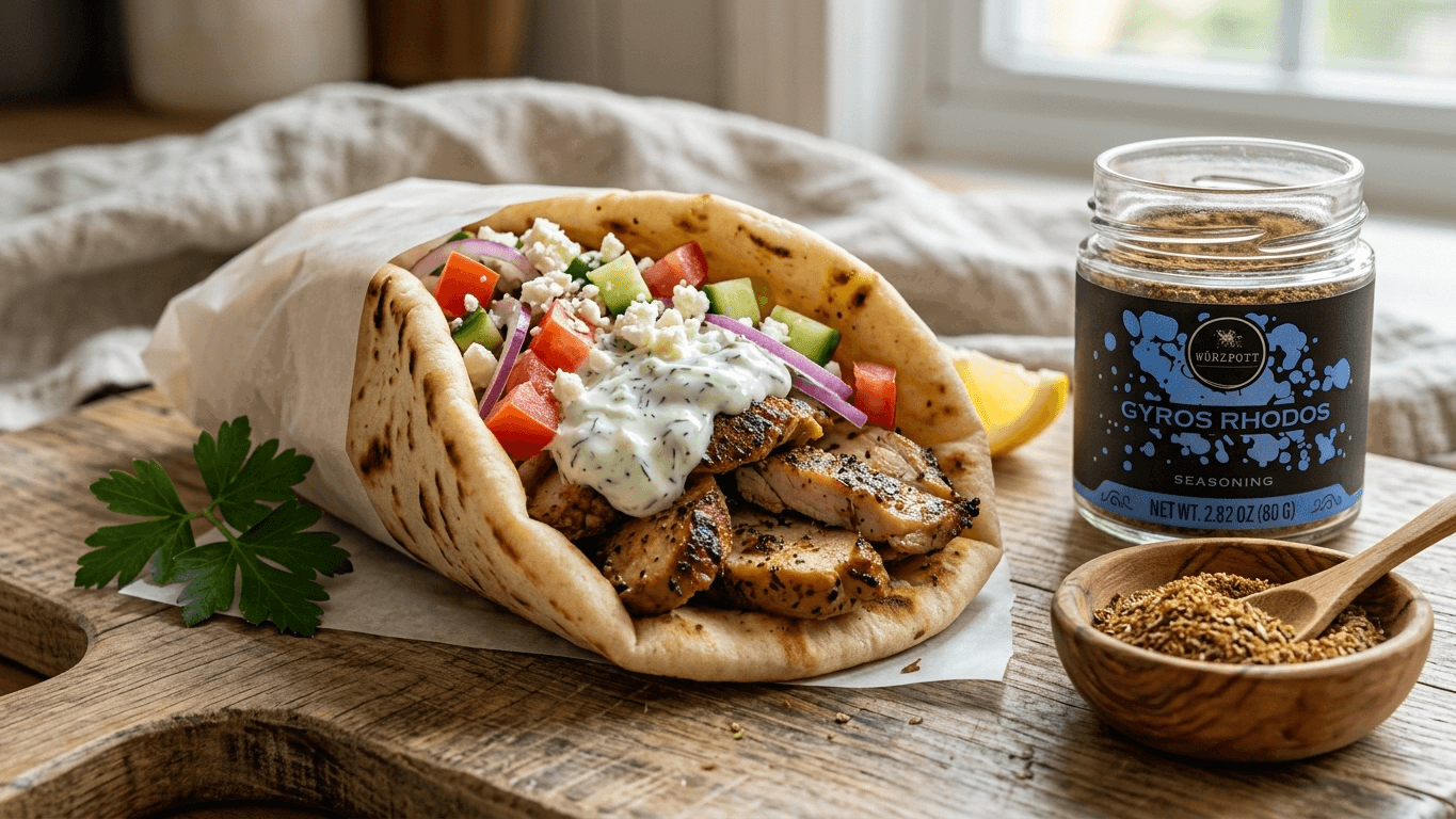 Image of Authentic Chicken Gyros with Gyros Rhodos