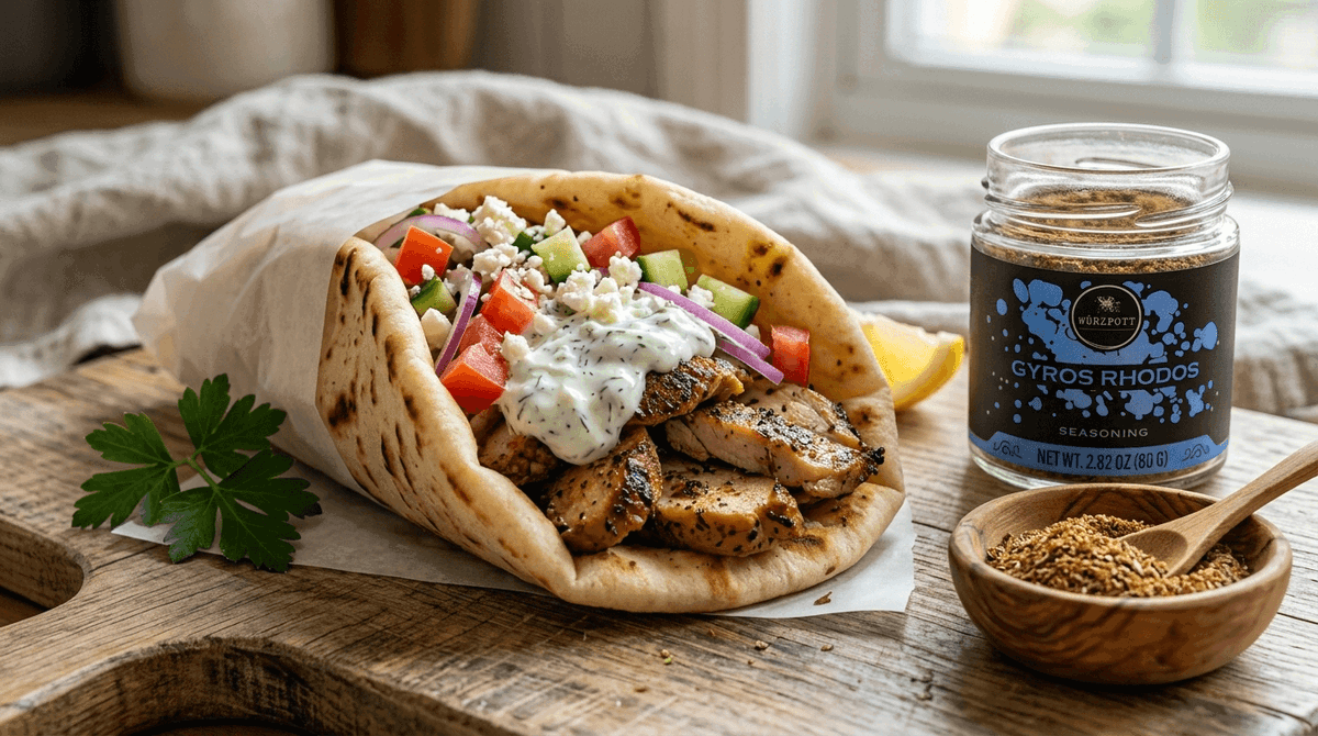 Authentic Chicken Gyros with Gyros Rhodos
