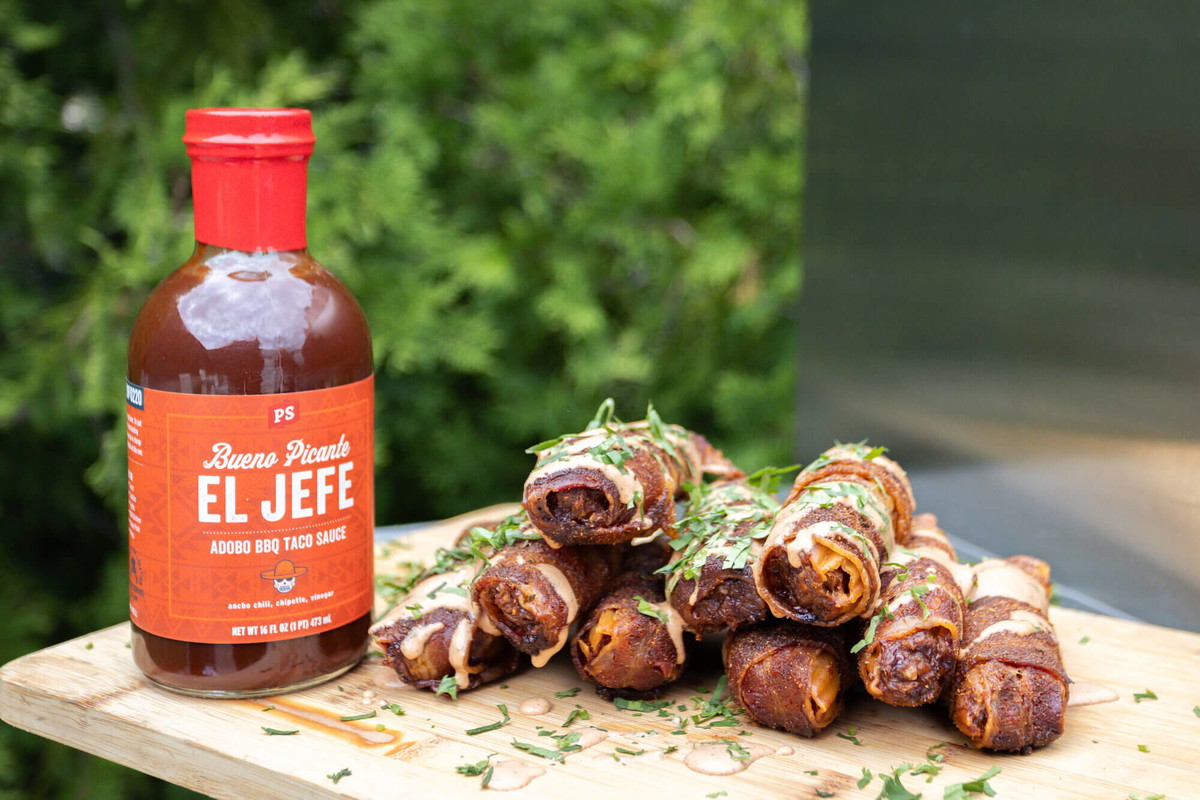 Smoked Chorizo Shotgun Shells with El Jefe Ranch Sauce