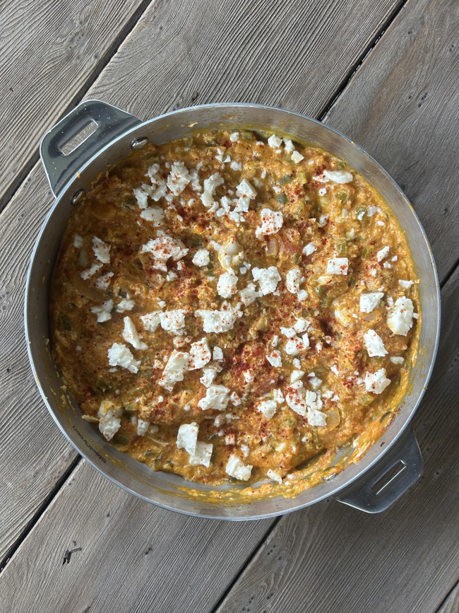 Pan of turkish menemen
