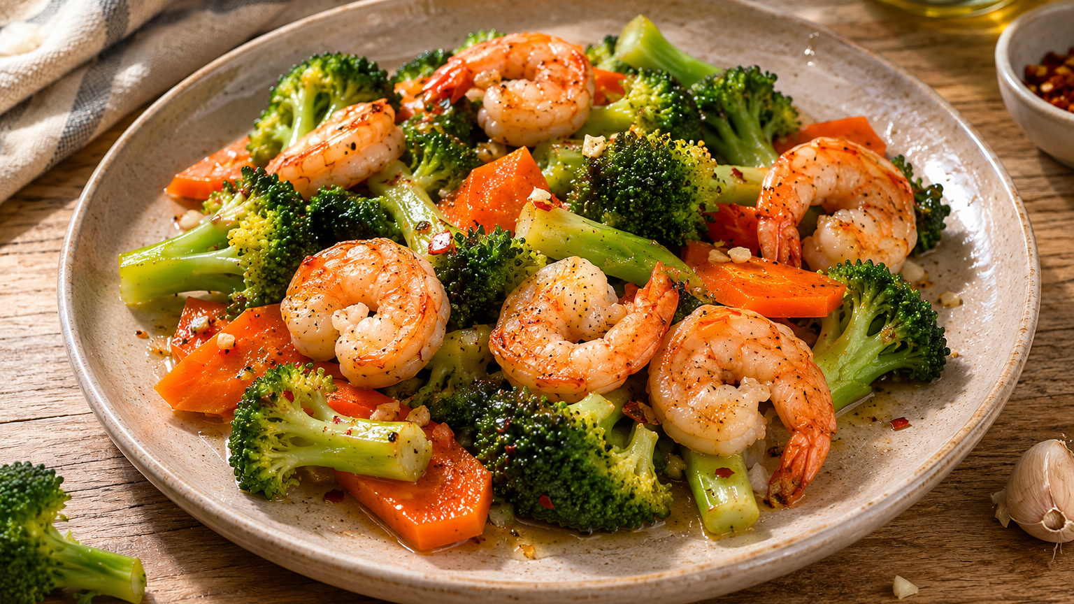 Image of Nanami Togarashi Shrimp Stir Fry