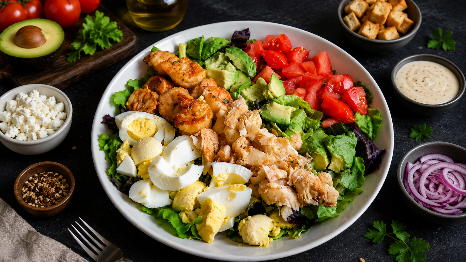 Image of Grilled Shrimp and White Fish Salad
