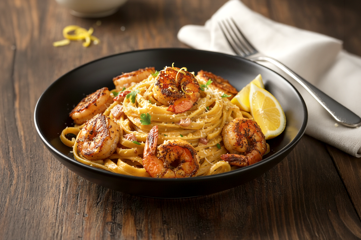 Blackened Garnélarákos tészta