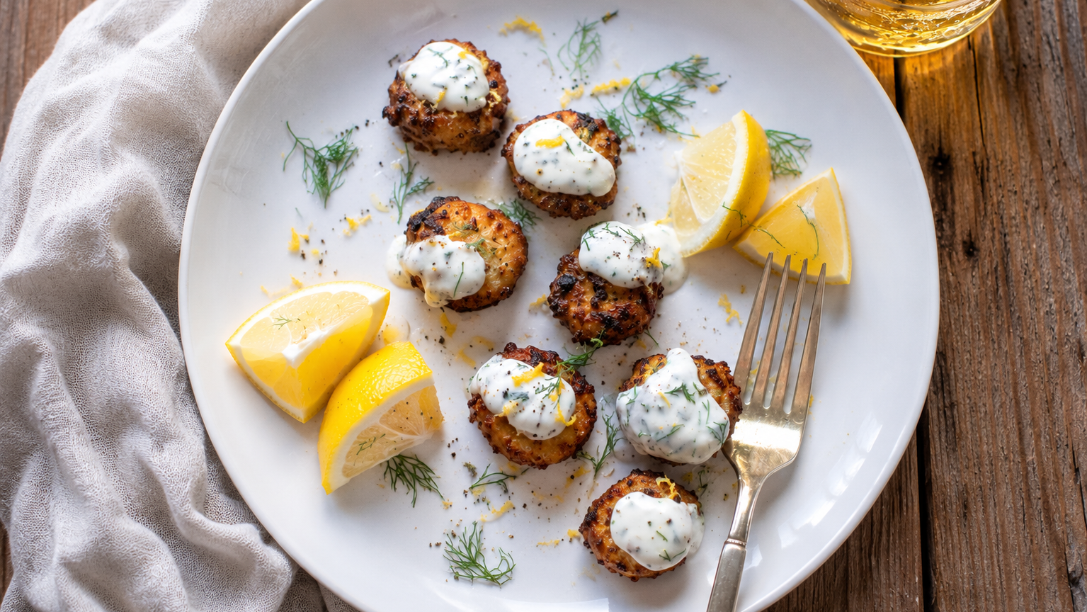 Image of Air Fried Lemon Dill Scallops