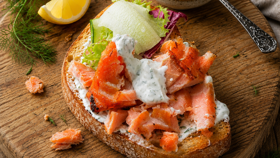 Image of Grilled Salmon Bruschetta