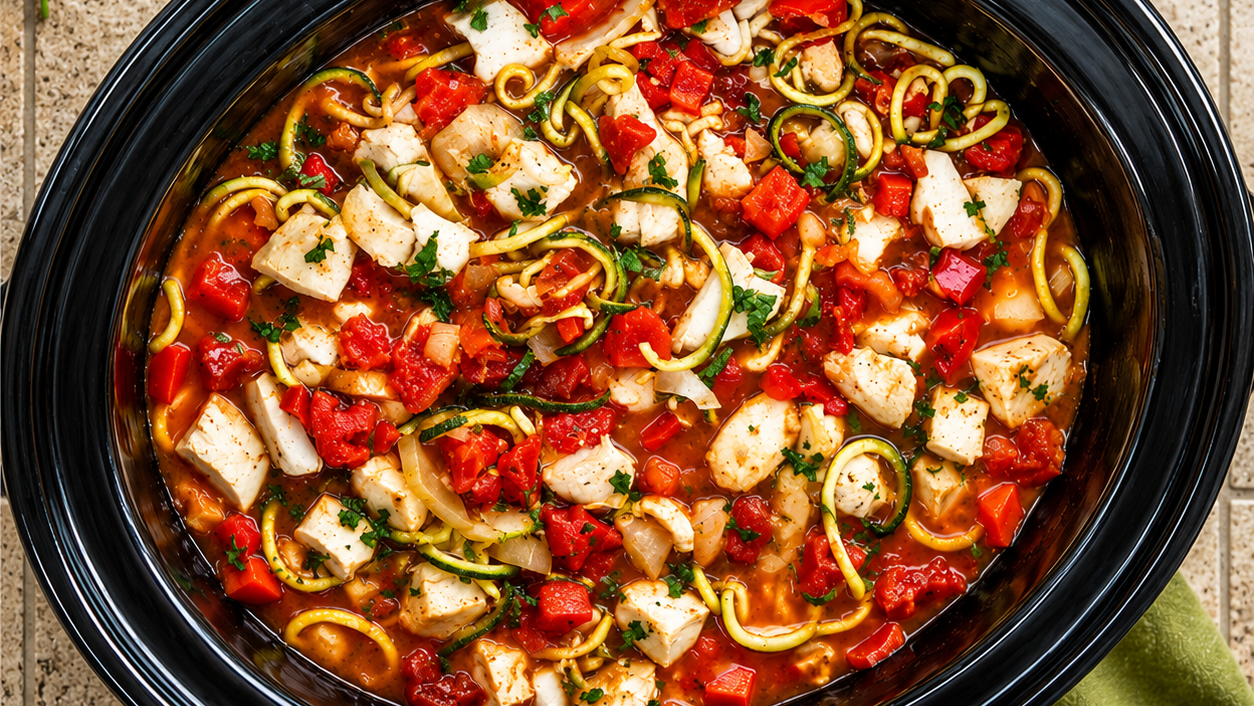 Image of Slow Cooker Cod & Zoodles Stew