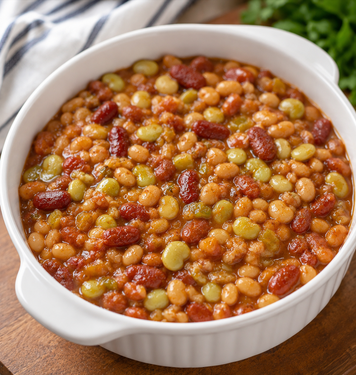 Apple Butter Bean Bake