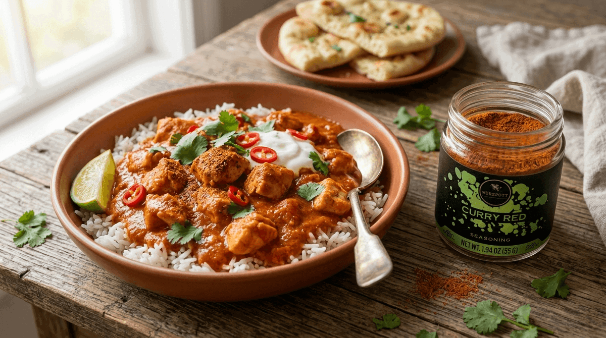Curry Red Spicy Tomato Coconut Chicken Curry