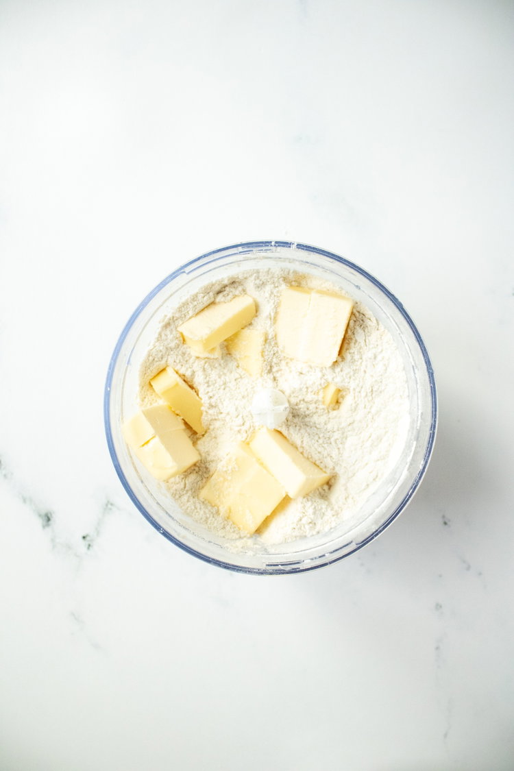 Image of Add in your cold butter . Pulse until mixture is...