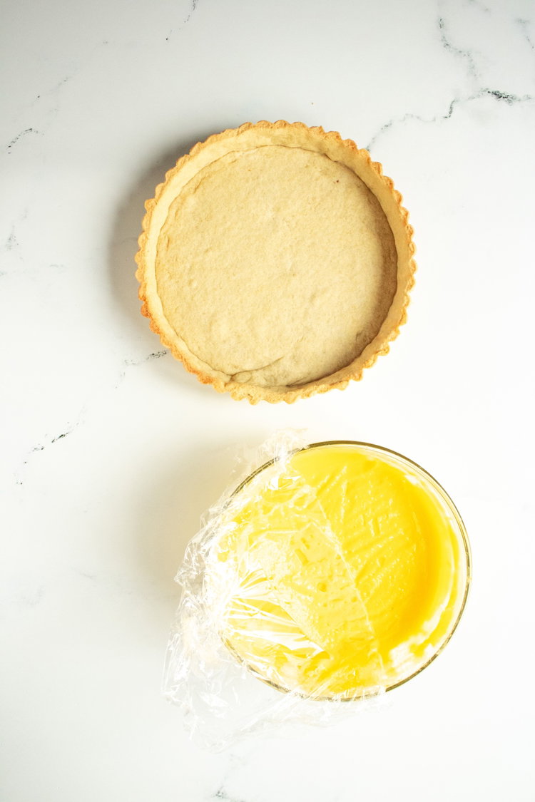 Image of Pour the cooled mixture into the tart shell and refrigerate...