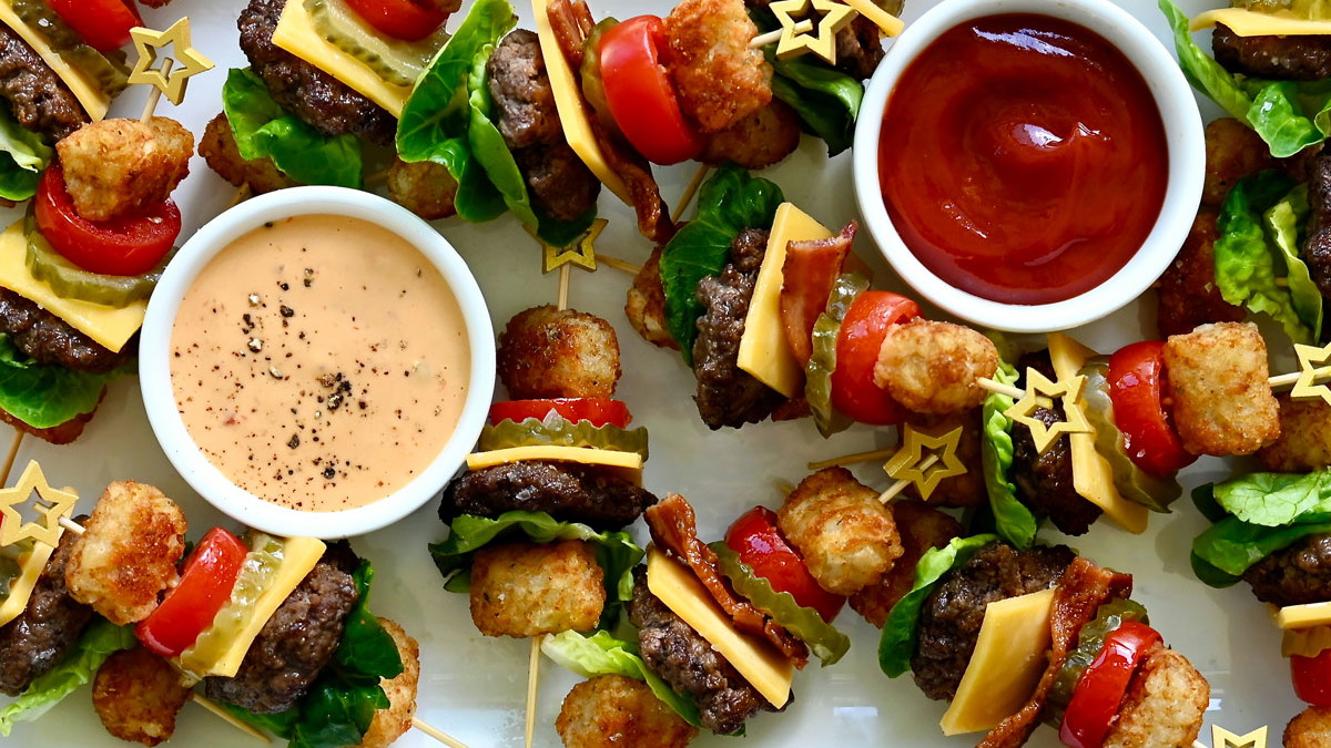 Cheeseburger Skewers