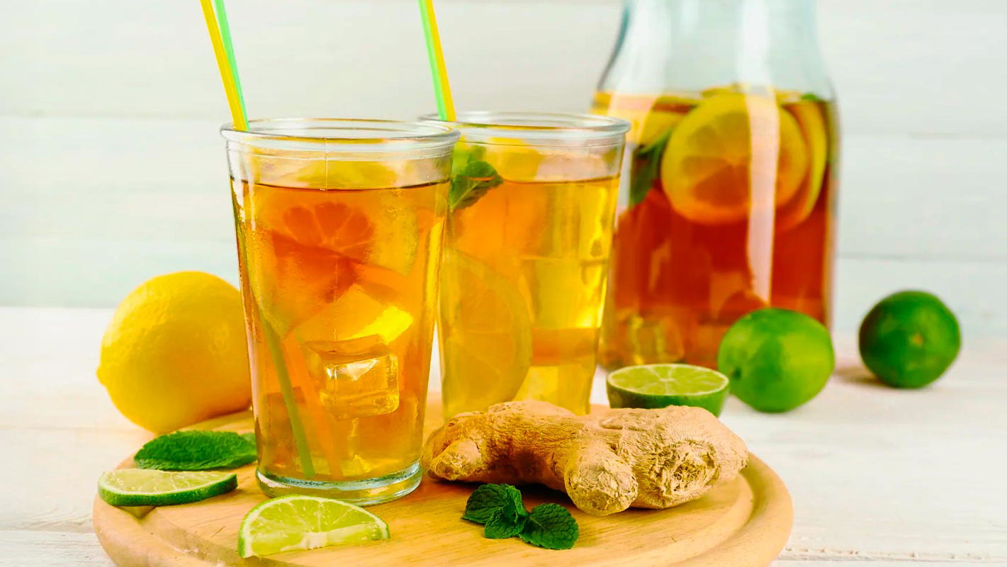Image of Ginger and Lemon Iced Tea