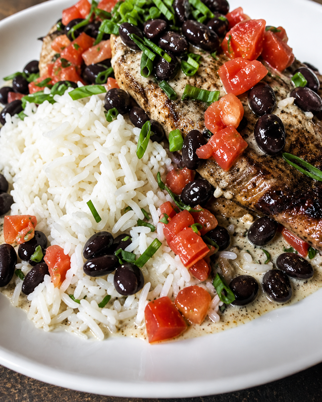 Maple Jerk Chicken with Coconut Cream Sauce
