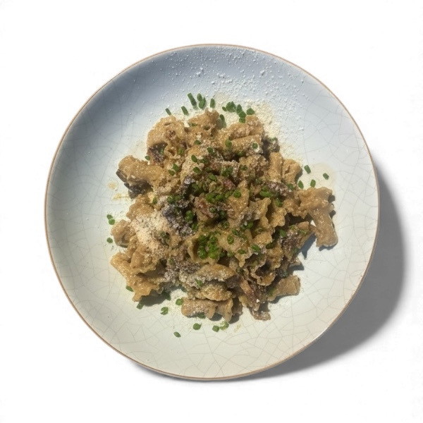 Sfoglina's Campanelle con Bacon & Funghi